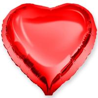 Шар  Сердце,(18''/46 см) Красный, 1 шт.