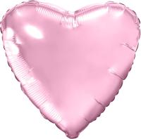 Шар Сердце, Нежно-розовый, 1 шт.