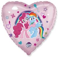 Шар Сердце, My Little Pony, Лошадки Пинки Пай и Радуга, Розовый, 1 шт.