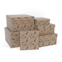 Набор подарочных коробок 6 в 1 крафт бумага Бабочки