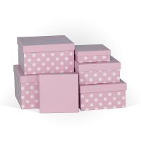 Набор подарочных коробок 6 в 1 Розовый кварц