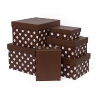 Набор подарочных коробок 6 в 1Темный-шоколад-дно